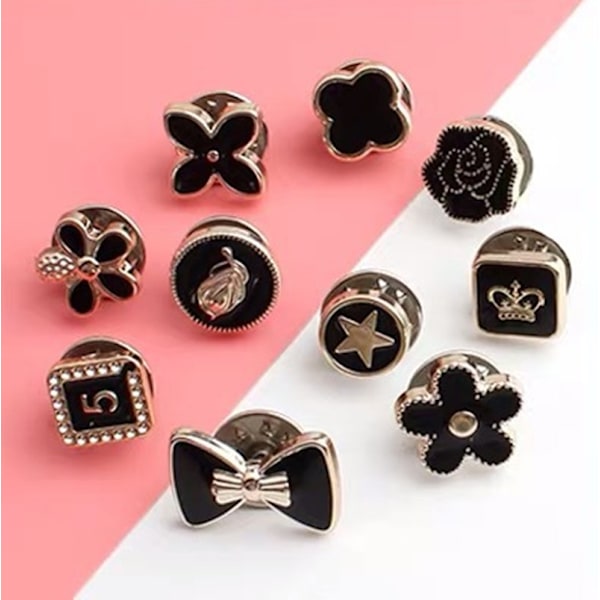 INF Brosche knapper broche nåle 30-pak model 1 Flerfärgad MultiColor