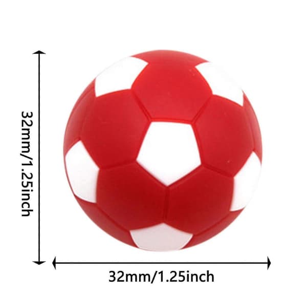 (SC)Bordfodbold 6 stk. Bordfodboldbolde 32mm Mini Fodboldbolde Erstatning til Bordfodboldbord Spiltilbehør