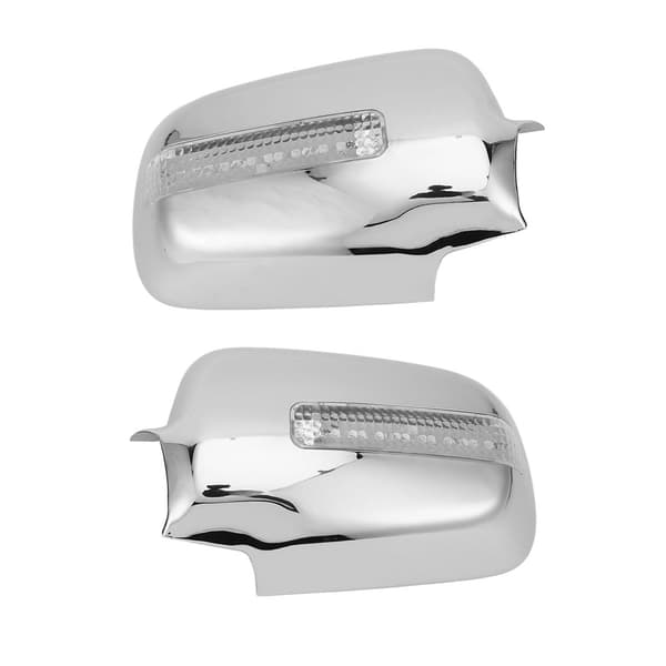 (SC)2 Sæt Sidespejlkapper Bakspejlkapper med LED-blinklys ABS Krom til RD4 RD9 CR-V 2002-2006