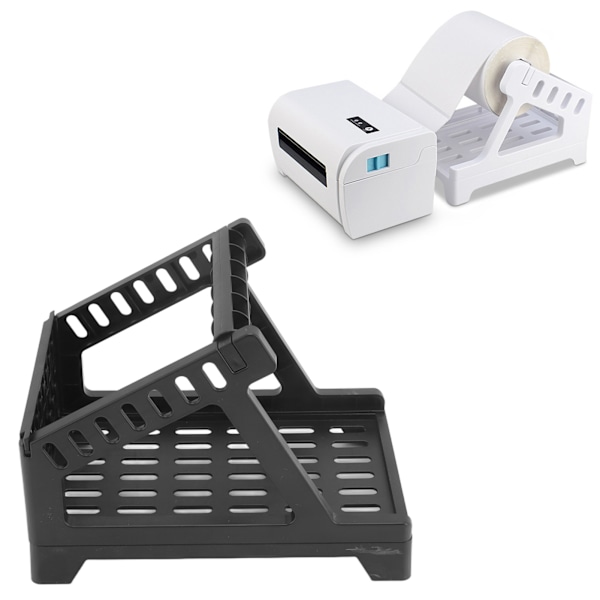 Stregkode Print Stand - Spar Plads, Letvægt, Praktisk, Mini Stand til Generelle Mærkningsmaskiner, Hjemmekontor, Sort