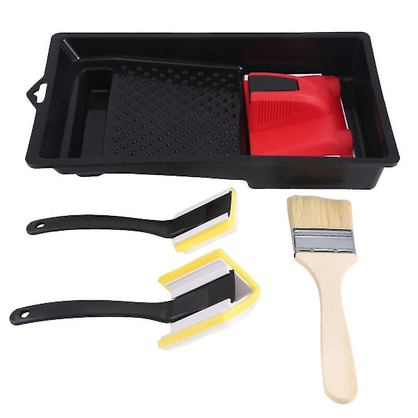 Målarbandsavskärare med trim- och touch-up-dyna, hörnpensel, färgbricka, väggkantmålare, målarband