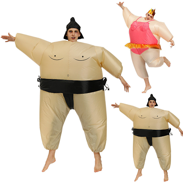 Voksen Oppblåsbar Sumo Kostyme Purim Karneval Party Cosplay Ytelse Kostyme A