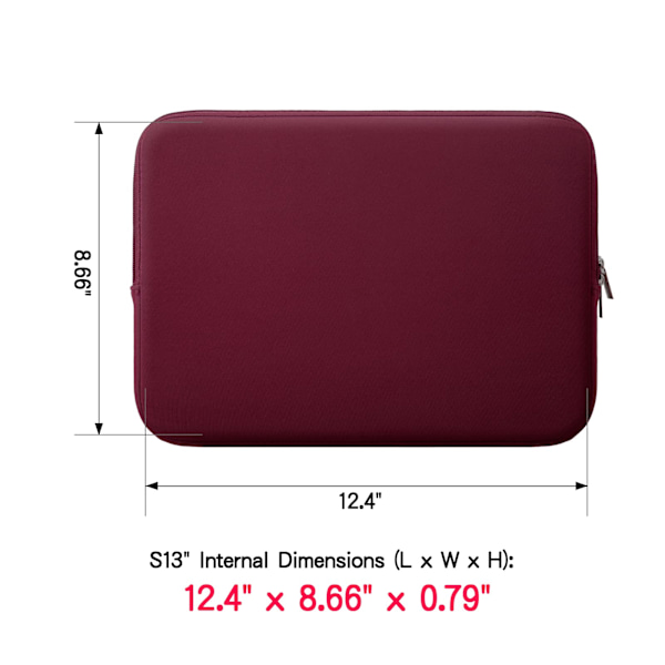 13 Tommer Laptop Sleeve Kompatibel med 2022 2021 MacBook 13.6\" M2 A2681, 13.3 Air Pro M1 A2337 A2338 A1706 A1708 A2159 A2179 A2251 A2289 (Rød) Red