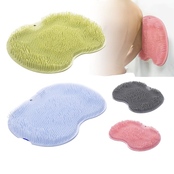 2PCS Silicone Shower Foot Scrubber Back Brush Massager Clean Bathroom Non-Slip Bath