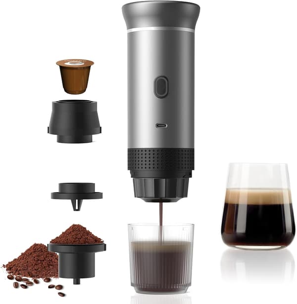 (SC)Portable Capsule Coffee Machine, Self-Heating USB-C Capsule Coffee Machine, Portable Electric Espresso Machine
