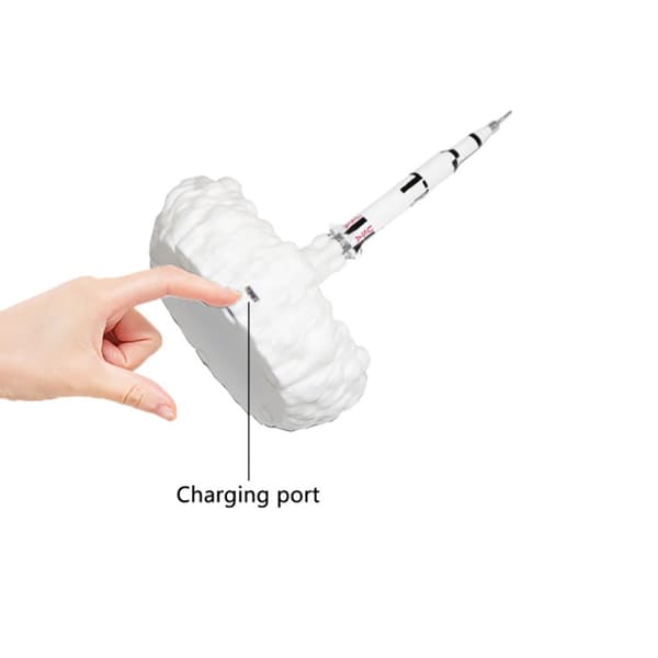 (SC) 3D Printed Space Shuttle Lamp Night Light for Space Fans Moon Lamp Room Decoration