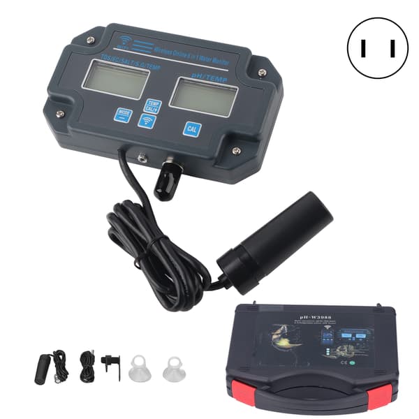 (SC)PHW3988 Multiparameter Water Quality Tester APP Remote Control PH EC TDS SALT SG Temperature Meter 110V US Plug