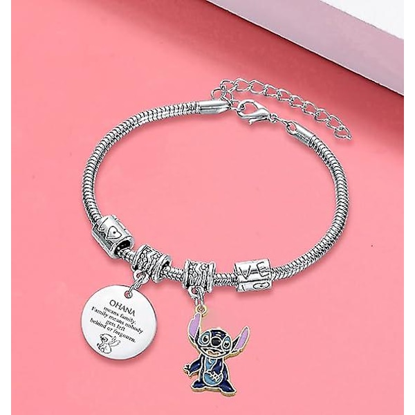 Armbånd Smykker Stitch Gave Stitch Elsker Gave Ohana Betyder Familie Armbånd Stitch Smykker Gave Til Kvinder Piger Venner Venskab Gave db