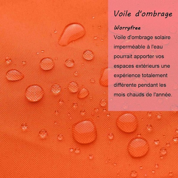 Sommerudsalg 3*3*3m Trekantet Orange Vandtæt Parasol Sejl m