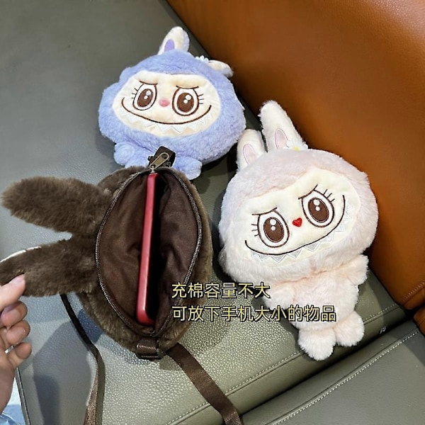 Söt Labubu Crossbody Bag - Perfekt Light pink