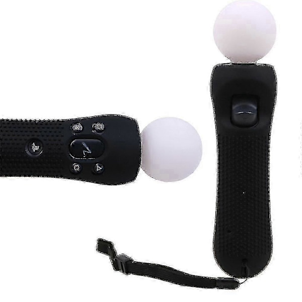 pc Playstation Ps Vr Move -liikeohjaimelle, liukumaton silikonikumisuojakotelo, musta, sininen, punainen, Happy H [DB] Black