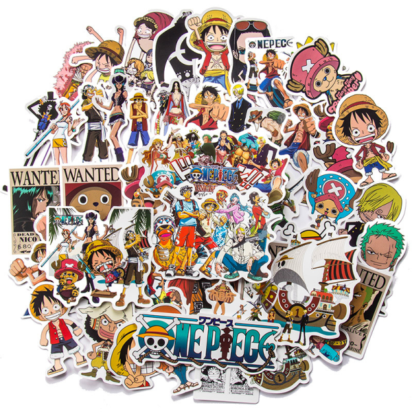 Anime One Piece Luffy -tarrat - Täydellinen kannettavalle tietokoneelle, moottoripyörälle, rullalaudalle, tietokoneelle, matkapuhelimelle - Piirrettyjen lelujen inspiroimat tarrat