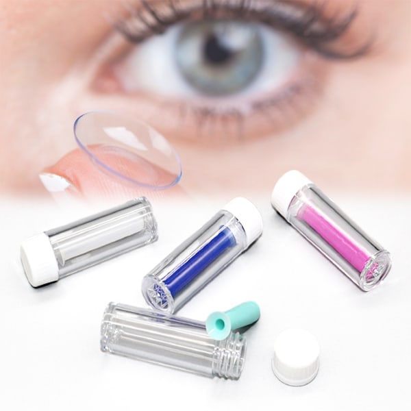1/2/3/5 2x Silikon Touch Linse Innsetter Komfortabel Løsning Parti blå 5PCS blue