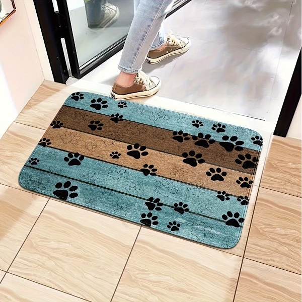 1 st Ultraabsorberande Dörrmatta för Hundtassar - Stilfull Entrématta för Smutsiga Tassar, Snabbtorkande, Halkfri Sovfilt, Perfekt för Livliga Husdjurshem 40×60cm