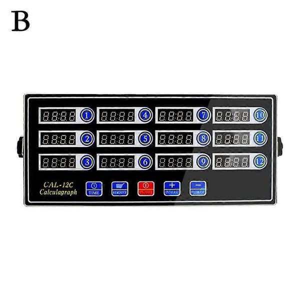 (SC) Commercial 8-Channel Digital Kitchen Timer, Stainless Steel Calculagraph Tim Tier 12