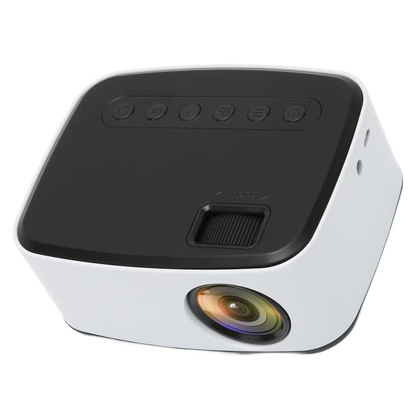 (SC)Portable HD 1080P Mini Projector for Outdoor Home Theater - Black White