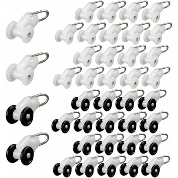 Curtain Glider Rollers 40 pieces Pergola Hook Rail Curtain track