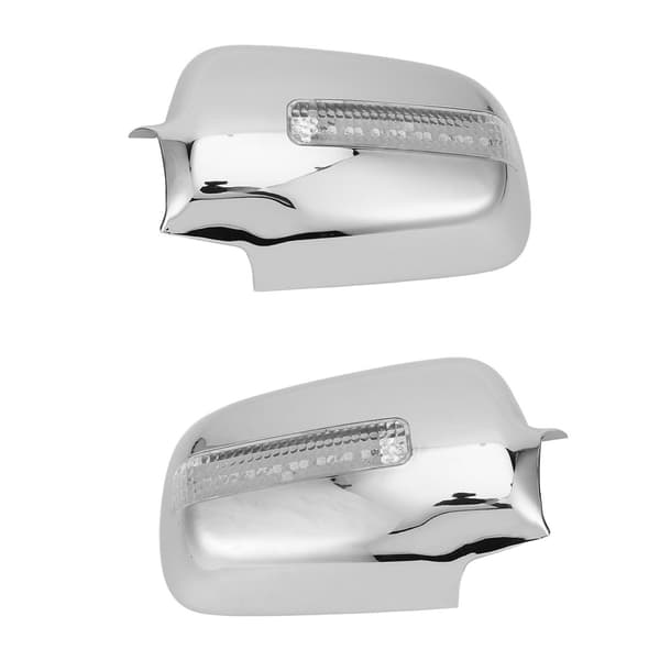 (SC)2 Sæt Sidespejlkapper Bakspejlkapper med LED-blinklys ABS Krom til RD4 RD9 CR-V 2002-2006