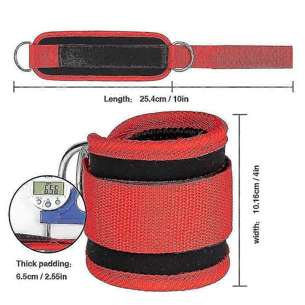 [SC] Cable Ankle Straps For Cable Machines Leg Workouts Double D-Ring Ankle Cuffs For Gym Training Glutes Legs Strength