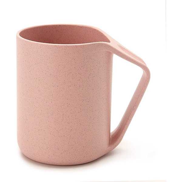 Ympäristöystävällinen ja terveellinen vehnäolkimuki, biohajoava muovimuki vedelle, kahville, maidolle, mehulle, teelle (1 kpl, 390 ml) (4 mukia)