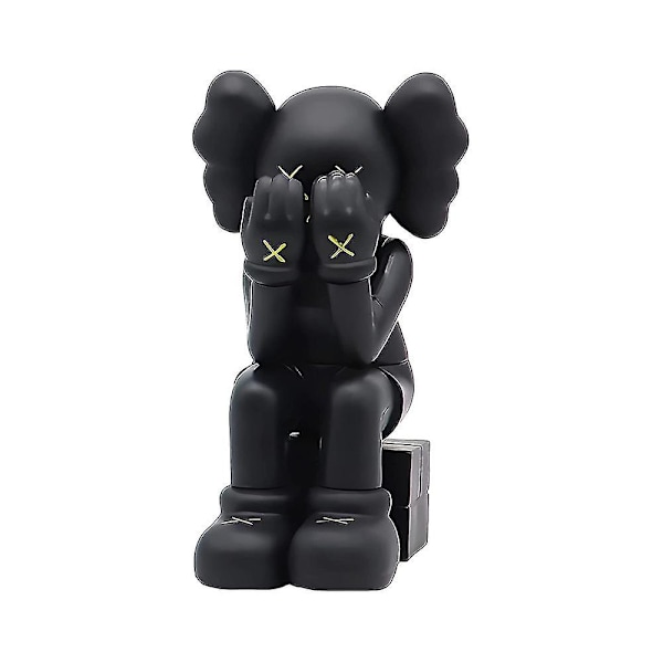 Kaws tegneseriemodell leketøyfigurer hjemmepynt dekorasjon for barn gaver Black