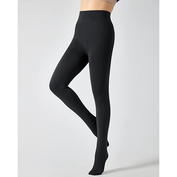 Dame Fleeceforet Leggings Varme Tykke Strømper Termiske Fløjl Bukser Mavekontrol Blød Strækbar