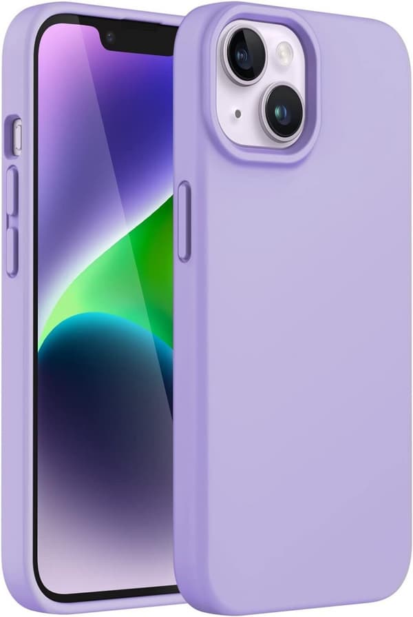 [SC] Silikondeksel til iPhone 15, Lilla Lila 40