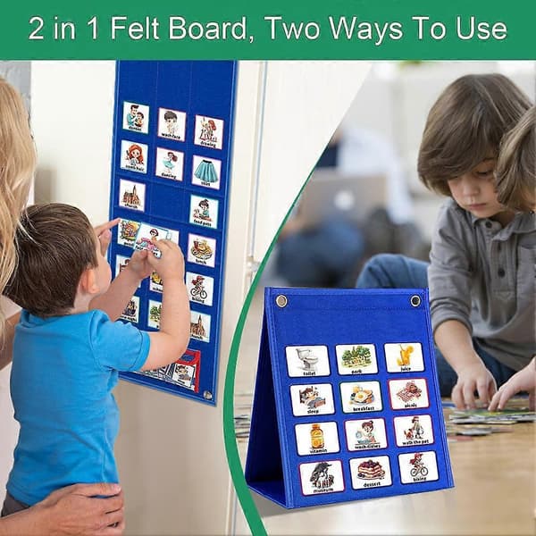 (SC)Removable Emotion Chart Visual Schedule for Kids, Desk, Tabletop, Preschool Svart