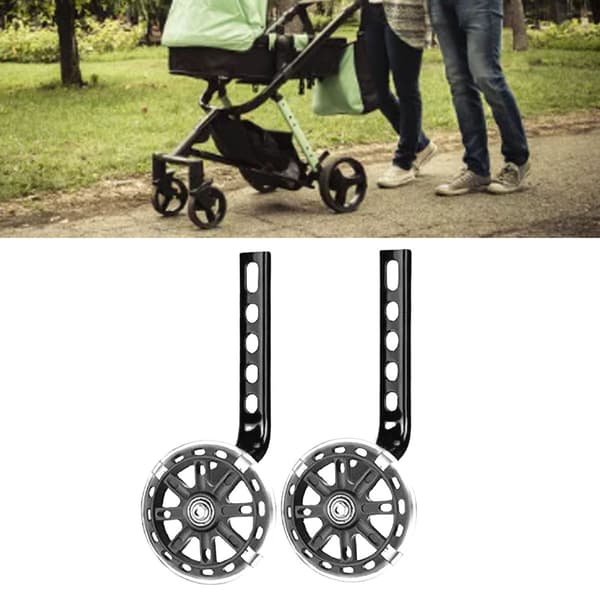 (SC) Training Wheels for Single-Speed Kids' Bikes, Non-Slip Design with Built-in Micro-Generator for Luminous Wheels, Silent Flashing