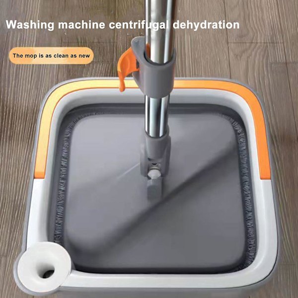 Mop-ämpäri ja pyörivä lattiamop, 360 asteen itsepuhdistuva pyörivä mop, 100% uusi 9pcs Cloth