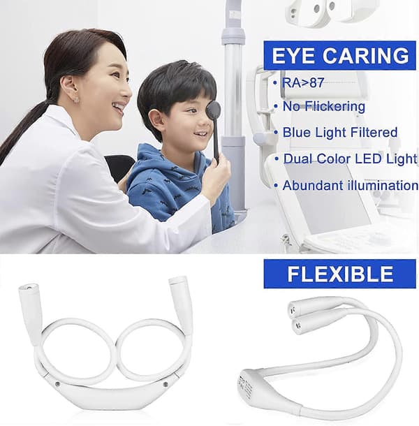 [SC]Neck Reading Light Book Light Rechargeable LED Work Light 3 Colors Adjustable Arm Neck Lamp USB Cable Included