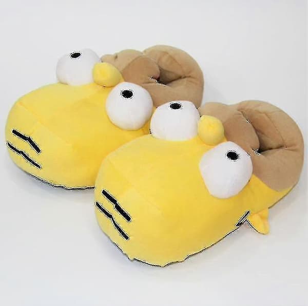 (SC) Simpsons Funny Plush Slippers Warm Winter Indoor