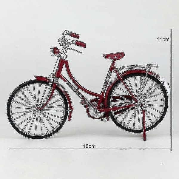 (SC)1:10 Legering Klassisk Retro Sykkelmodellpynt-Perfekt Red