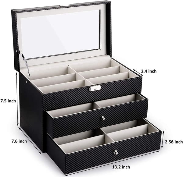 (SC) Eyeglass storage 18 pcs Svart black