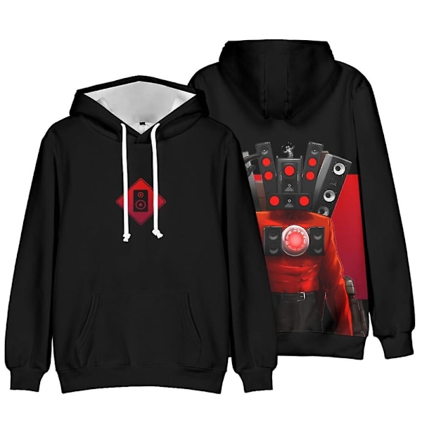 Skibidi Toalett Halloween Huvtröjor Rolig Tryckt Sweatshirt Tröja med Huvsnöre Toppar För Pojkar Flickor Barn Fans Present Stil 5-6 Years style 5