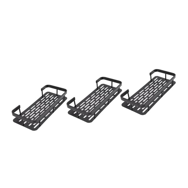 (SC)Shower Storage Shelf with Robust 3-Tier Design, Premium Aluminum Construction, Rustproof Shower Caddy for Organized Bathroom Essentials, No Drilling