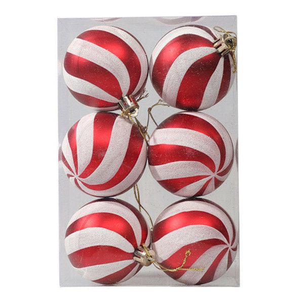 6 Julepynt-rekvisitter Juletre-anhengsdekorasjoner B B 6PCS