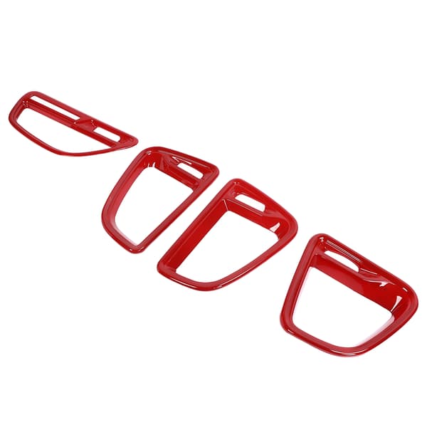 (SC)4PCS Sentral konsoll luftventil deksel trim erstatning for Dodge Challenger 2015 2021 Rød