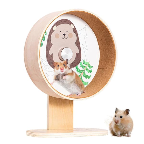 (SC)[LLC]Hamster treningshjul stille løpehjul doble lagre, med justerbart stativ E E S