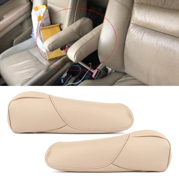 (SC)2 pcs Armrest Covers Driver/Passenger Side Microfiber Leather Fits Honda CRV 2007-2009