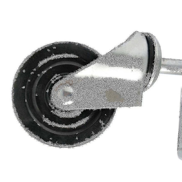 4 tum tunga gummi stumma fjäderbelastade grinddörrhjul Caster fjäderhjul Hemgrind dörrvals (1 st, svart)