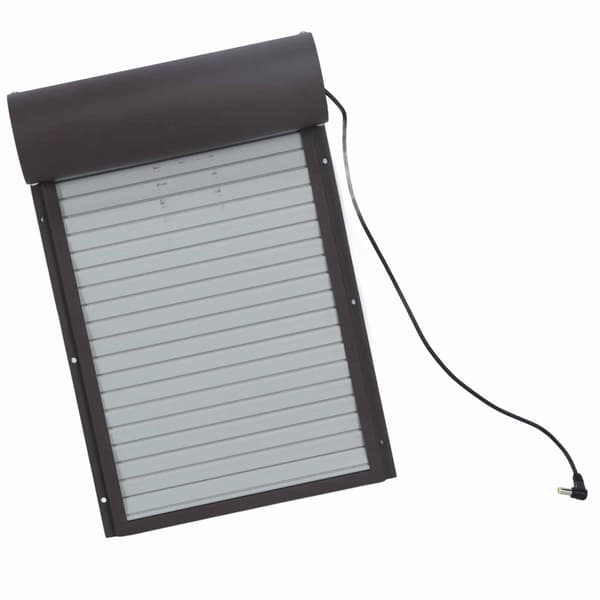 (SC) Automatic Metal Chicken Coop Door Timer Battery Powered Spring Loaded Habitat Accessory Brown