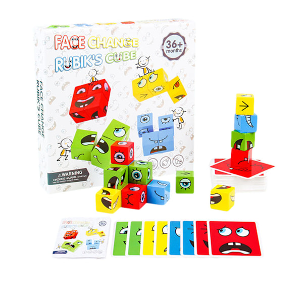 Bytt ansikt Rubiks kube leker Gratis matchende foreldre-barn interaktivt blokkleke for huset Basic Model