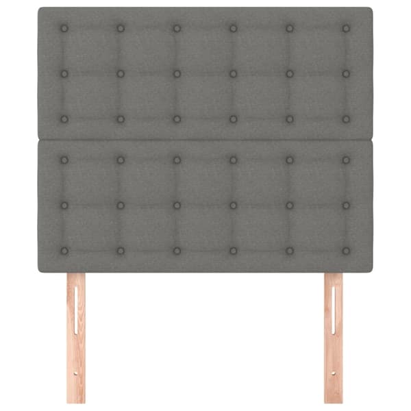 (SC)vidaXL Hodegjerder 2 stk mørkegrå 90x5x78/88 cm stoff Grå Mörkgrå Polyester, Trä