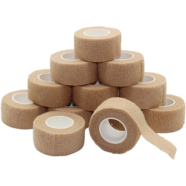 12-Pack, 1" x 5 Yards, Interlocking Bandage, Adhesive Finger Tape, Strong Sports Tape