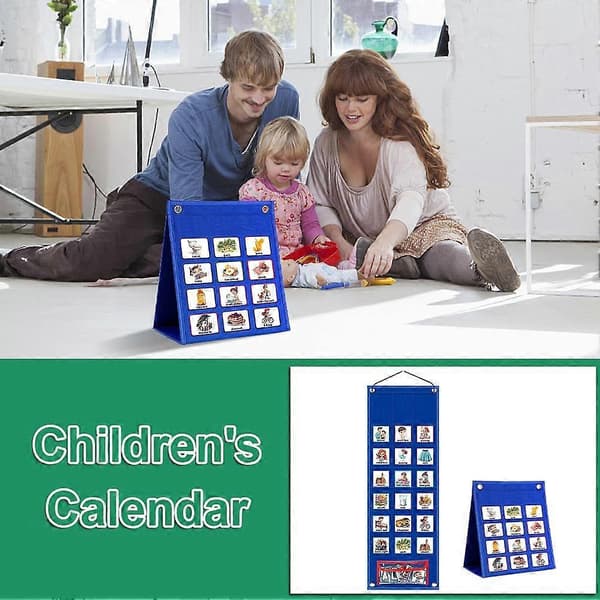(SC)Removable Emotion Chart Visual Schedule for Kids, Desk, Tabletop, Preschool Svart