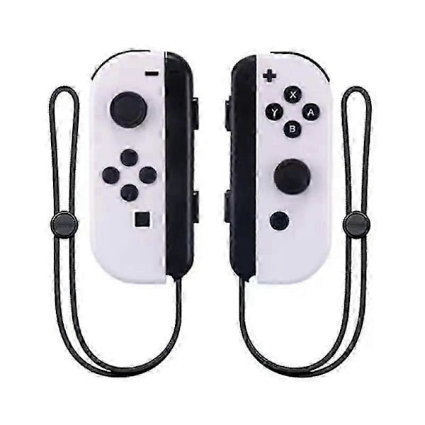 Joycon Wireless Controller For Nintendo Switch, Supports Wake-up Function, Left Right Remote Controllers With Wrist Strap WHITE
