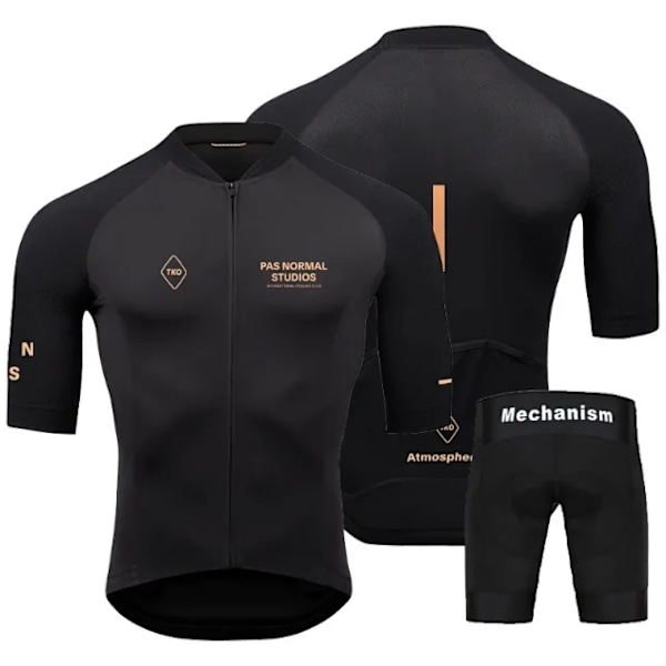 PNS Herre Cykeltrøje Kortærmet Åndbar MTB Cykel Sommer Sort Cykeltøj Maillot Ropa Ciclismo Uniformsæt 6 4XL 6