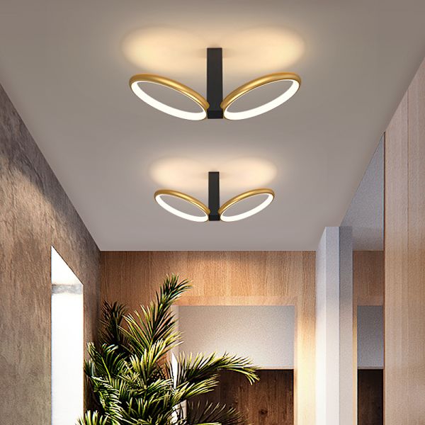 LED taklampe, moderne og elegant liten taklampe, egnet for gang, trapp, stue (tre-farge lys)