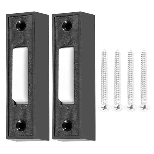 (SC)2 stk Universal Garageportåbner Afbryder 41a4166 Trykknap Sort Finish Med Hvid Midte